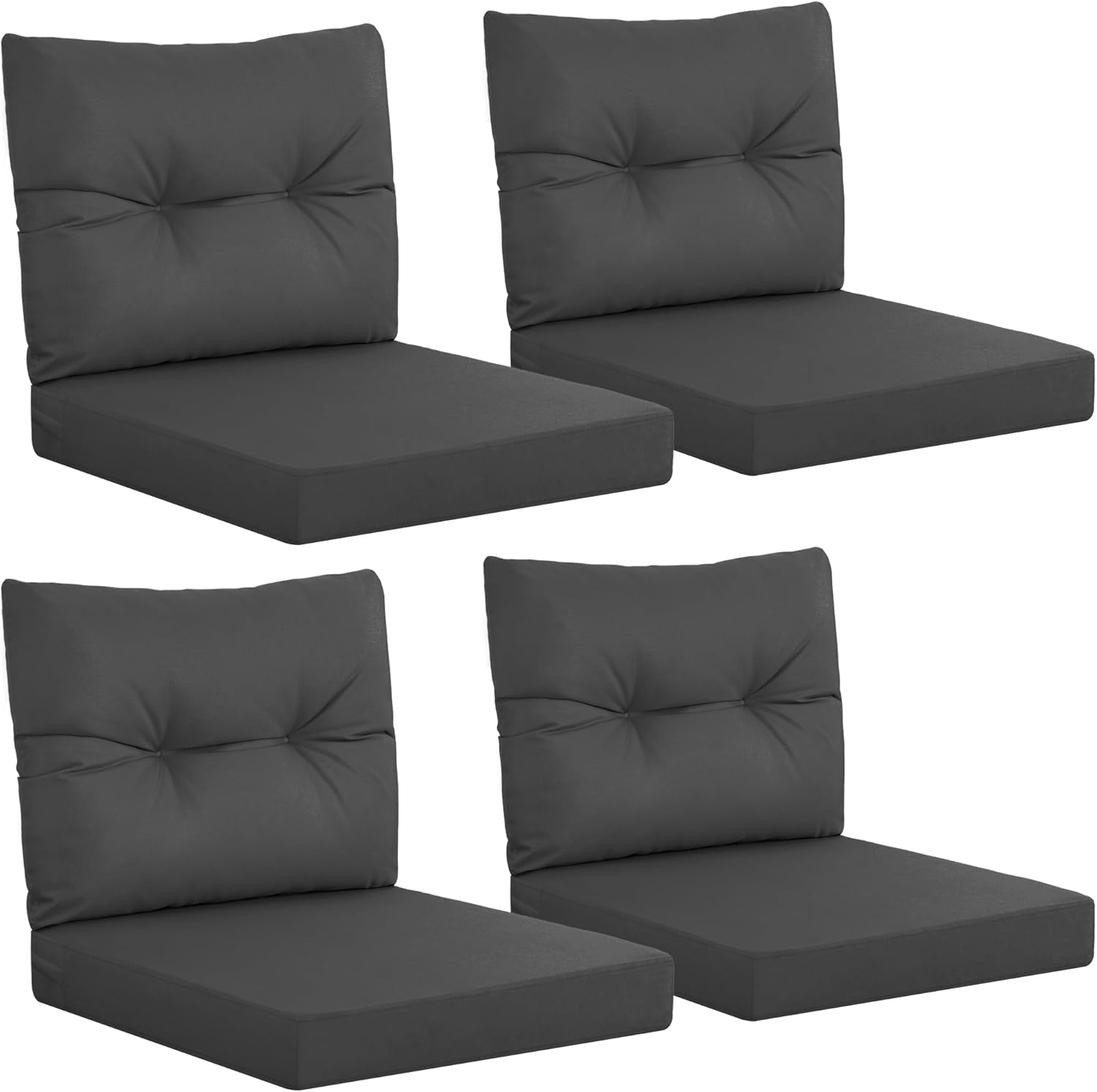 Outdoor Furniture Cushions 24 X 24 - مجموعة وسائد رمادية داكنة لأثاث الفناء