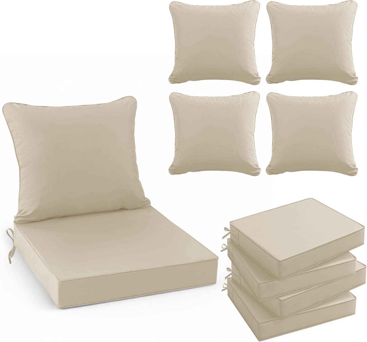 Outdoor Furniture Cushions 24 X 24 - مجموعة وسائد كراسي خارجية مكونة من