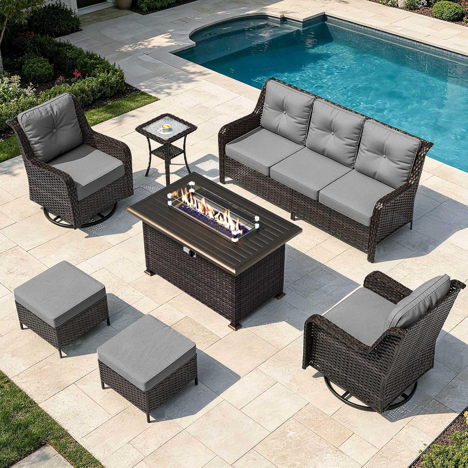 Outdoor Furniture Bali - طقم أثاث فناء مكون من 7