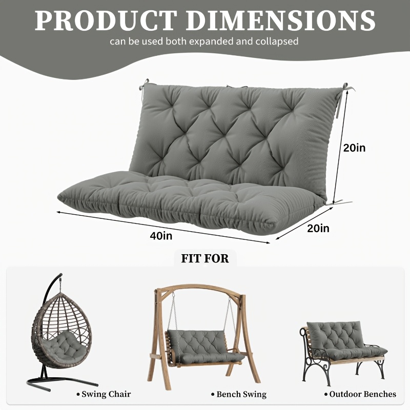 Outdoor Furniture Upholstery - وسادة مقعد أرجوحة خارجية 150x100 سم