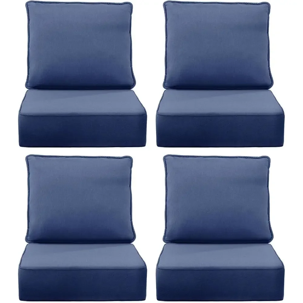 Outdoor Furniture Cushions 24 X 24 - 6 وسائد سميكة للكراسي الخارجية، مجموعة
