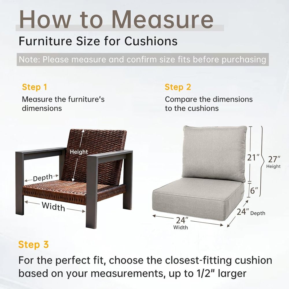 مجموعة من 6 وسائد سميكة للاستخ - مراجعة Outdoor Furniture Cushions 24 X 24 وسعره