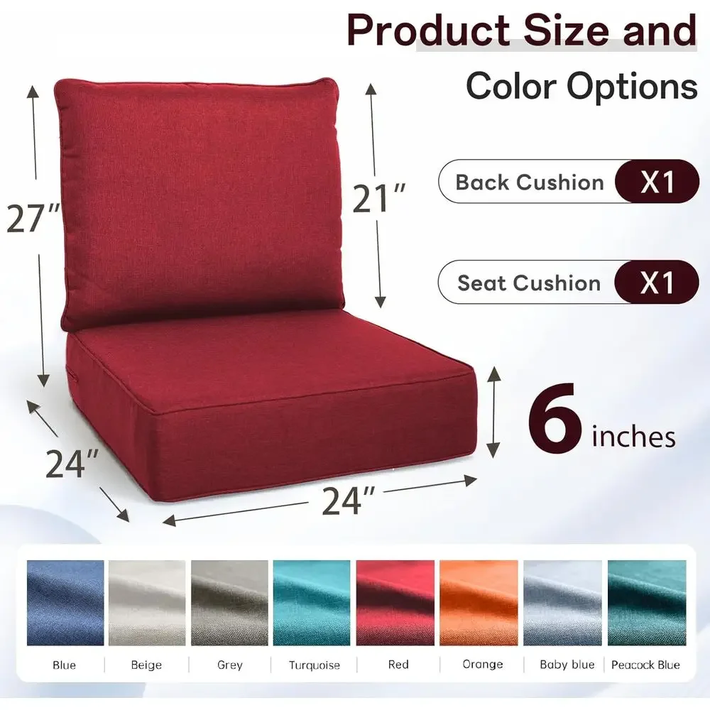 مجموعة وسائد مقاعد خارجية - 4  - مراجعة Outdoor Furniture Cushions 24 X 24 وسعره