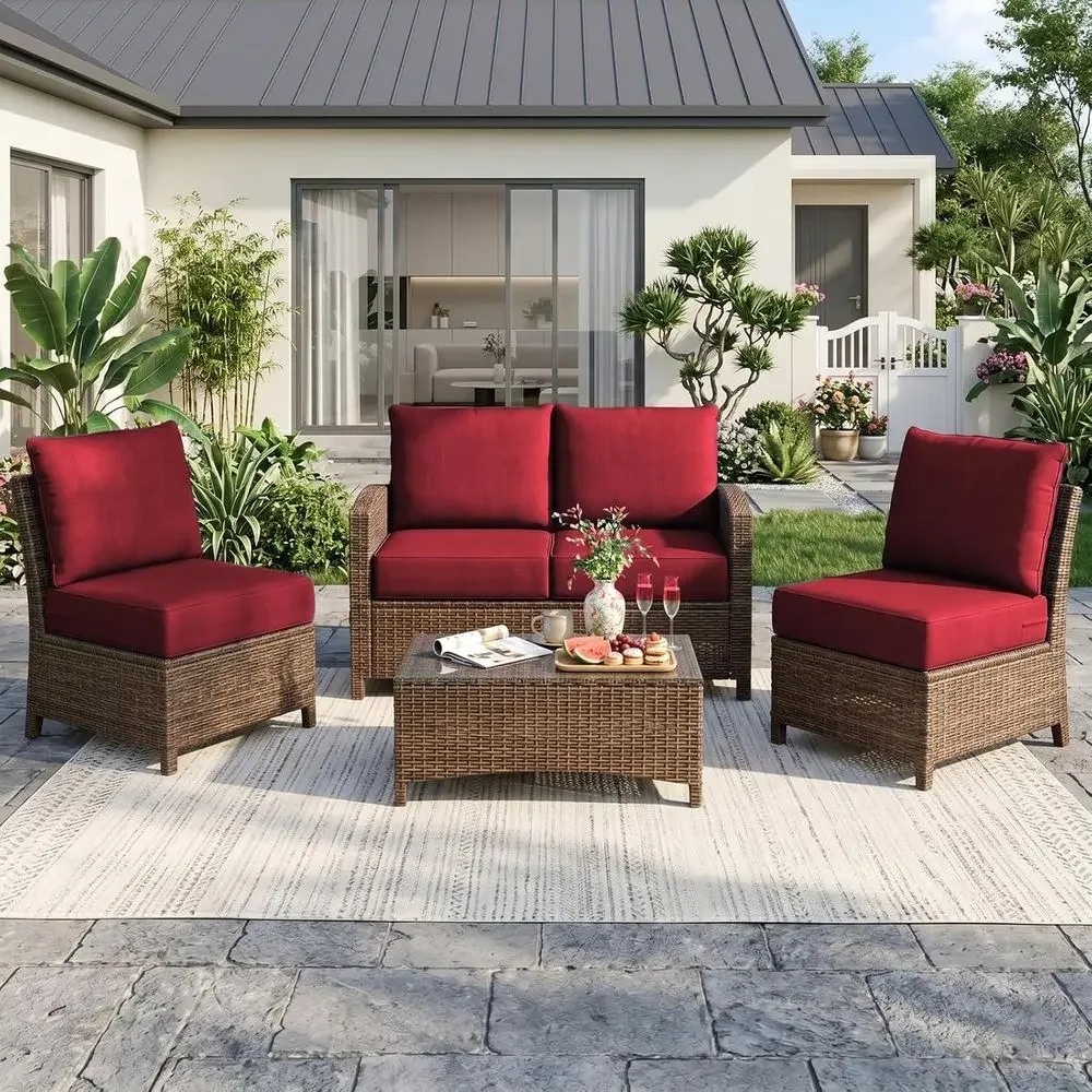 مجموعة وسائد مقاعد خارجية - 4  - مراجعة Outdoor Furniture Cushions 24 X 24 وسعره