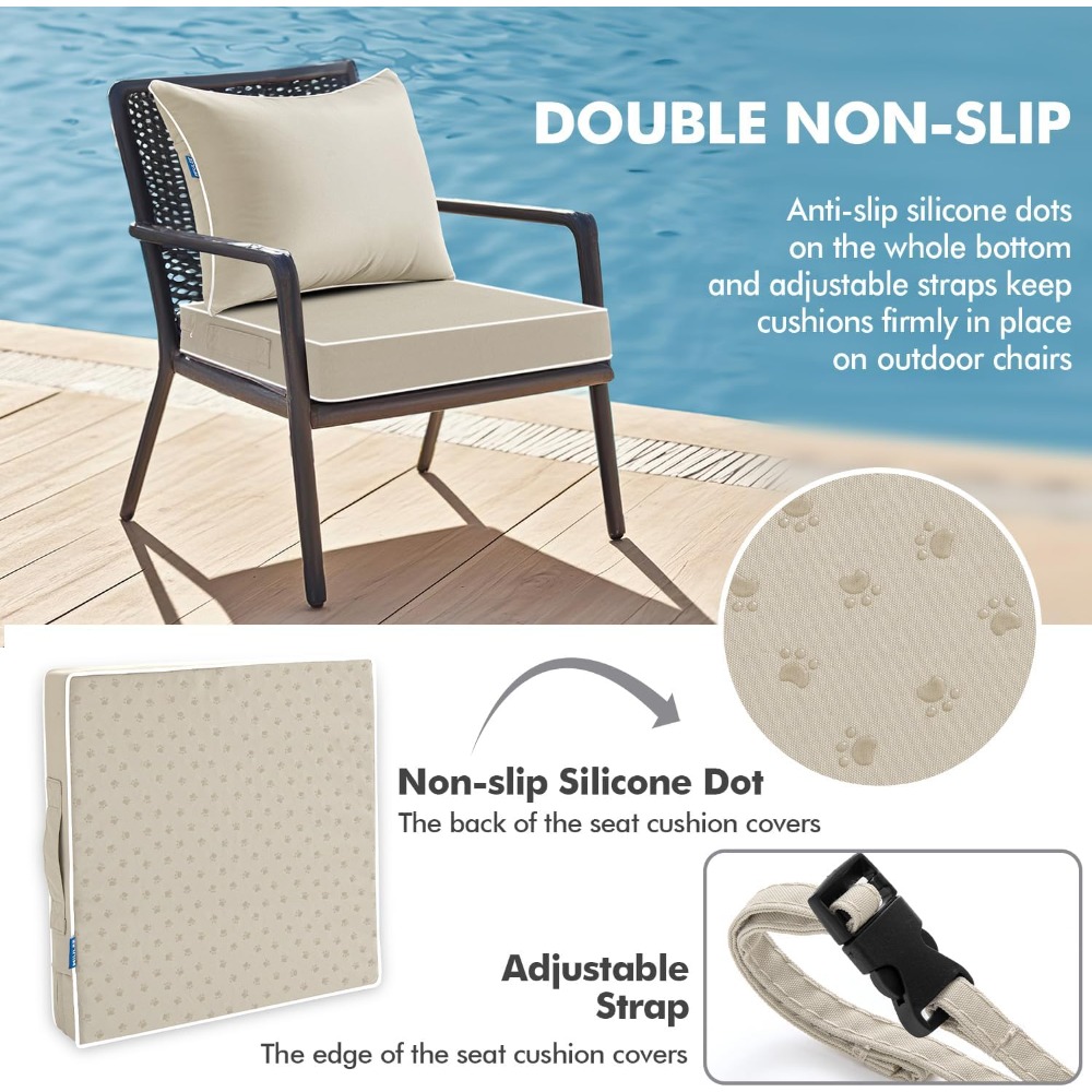 وسادة مقعد خارجية بيج مقاس 24× - مراجعة Outdoor Furniture Cushions 24 X 24 وسعره