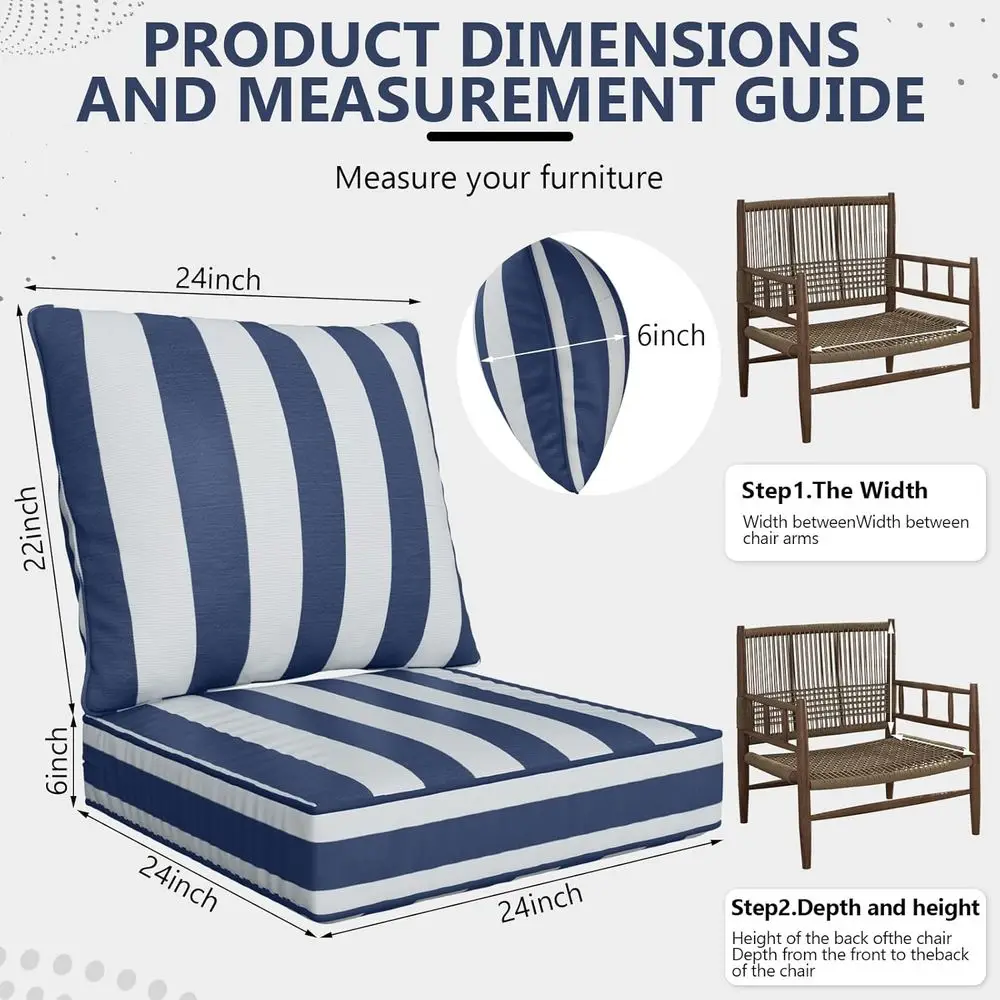 مجموعة وسائد مقاعد عميقة للاست - مراجعة Outdoor Furniture Cushions 24 X 24 وسعره