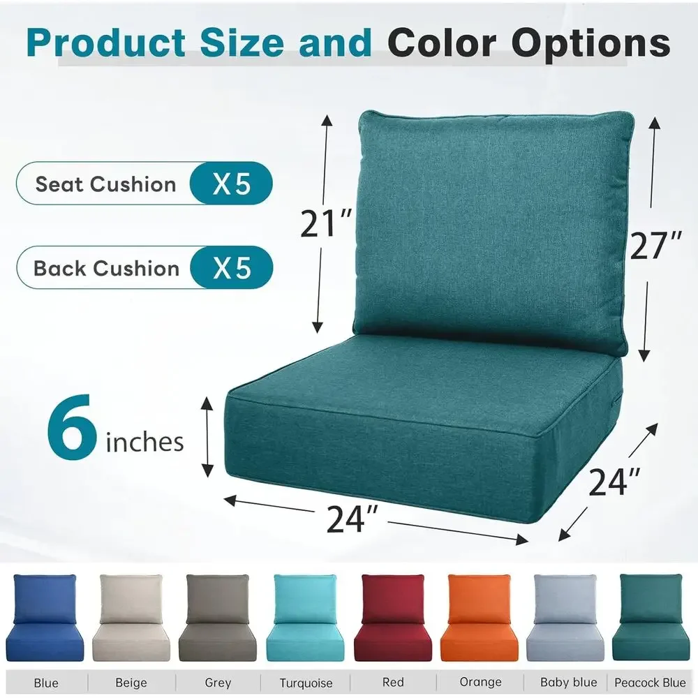 مجموعة وسائد سميكة للاستخدام ا - مراجعة Outdoor Furniture Cushions 24 X 24 وسعره