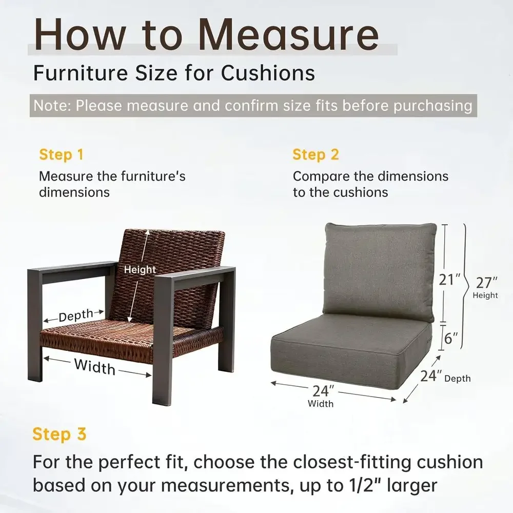 مجموعة من 6 وسائد سميكة للاستخ - مراجعة Outdoor Furniture Cushions 24 X 24 وسعره