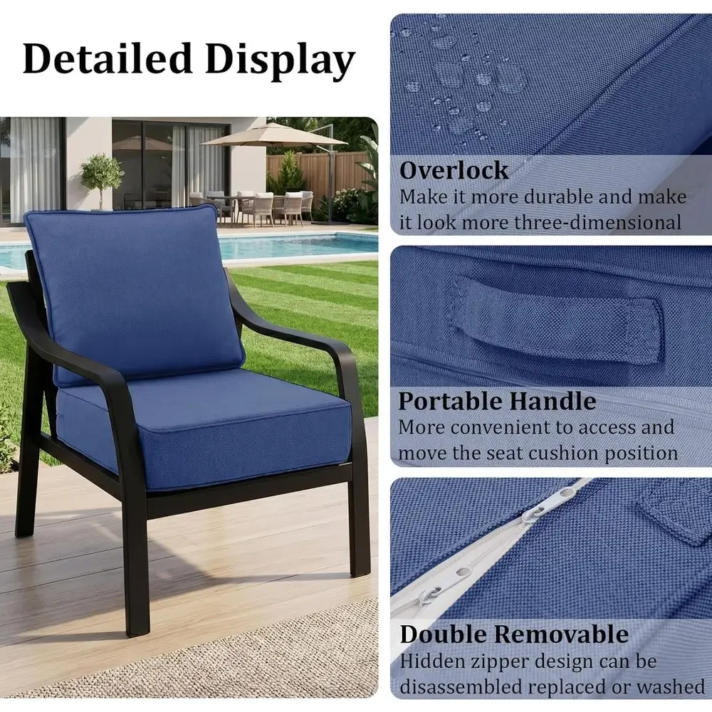 6 وسائد سميكة للكراسي الخارجية - مراجعة Outdoor Furniture Cushions 24 X 24 وسعره